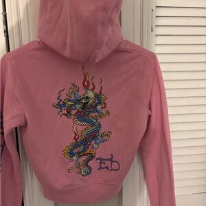 Ed Hardy Small Pink Hoodie